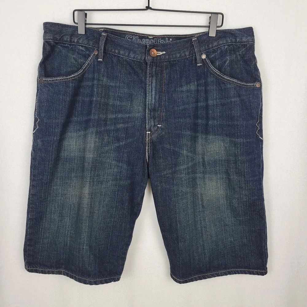 Levi's SilverTab Denim‎ Shorts Mens 40 Baggy Jorts Y2K 90s Streetwear Blue Wash